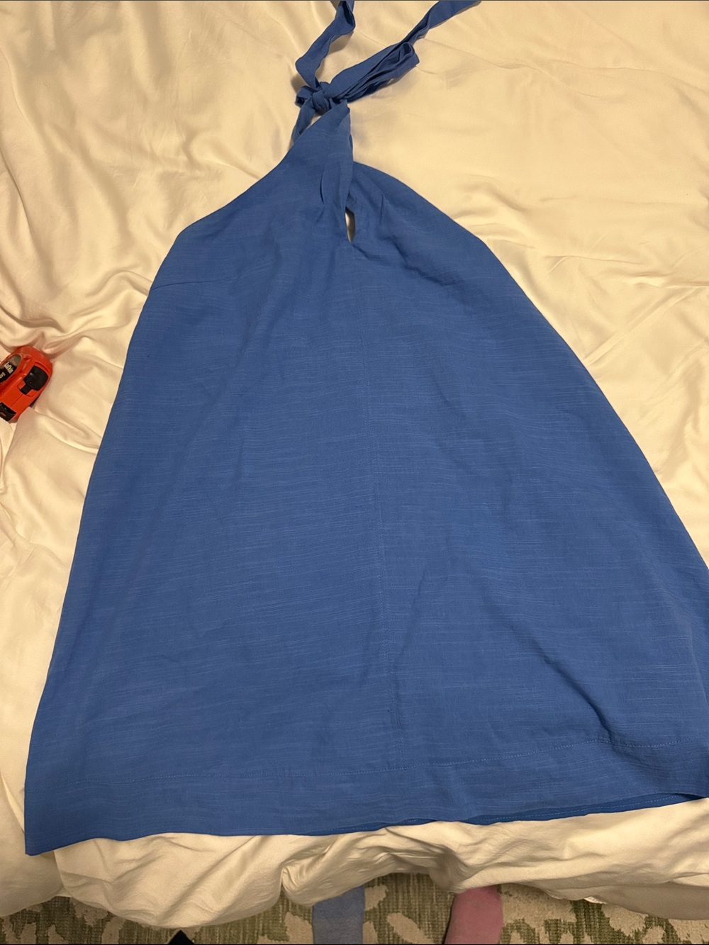 Cotton Blue Halter Dress